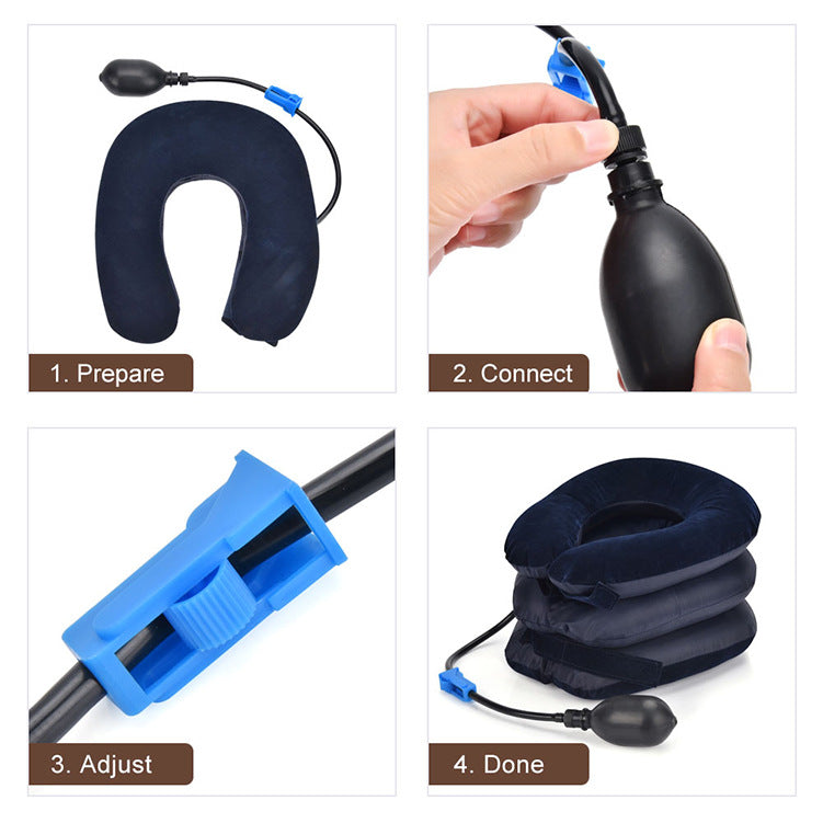 Swan Neck Correction Artifact Cervical Spine Traction Device Cervical Spine Neck Traction Belt Inflatable Neck Protection - V.I.P Digital Presence