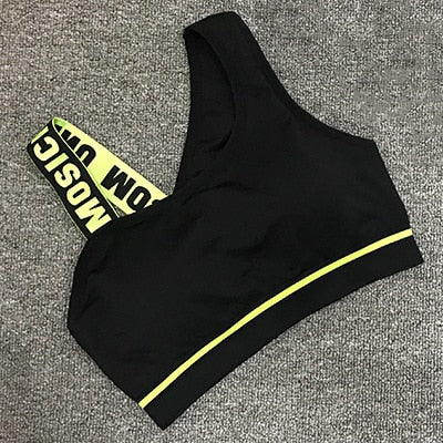 New Letter Cut Out Sports Bra Women Fitness Yoga Push up Gym Padded Sports Top Athletic Sexy Workout Running Clothing P165 - V.I.P Digital Presence