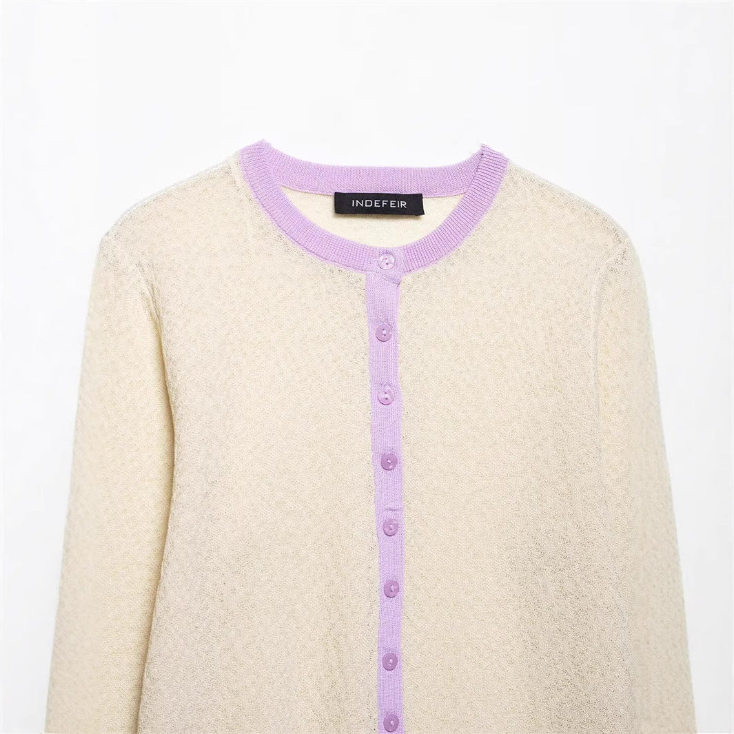 Spring New Style Round Neck Solid Color Loose Pullover Unique Charm Knitwear - V.I.P Digital Presence