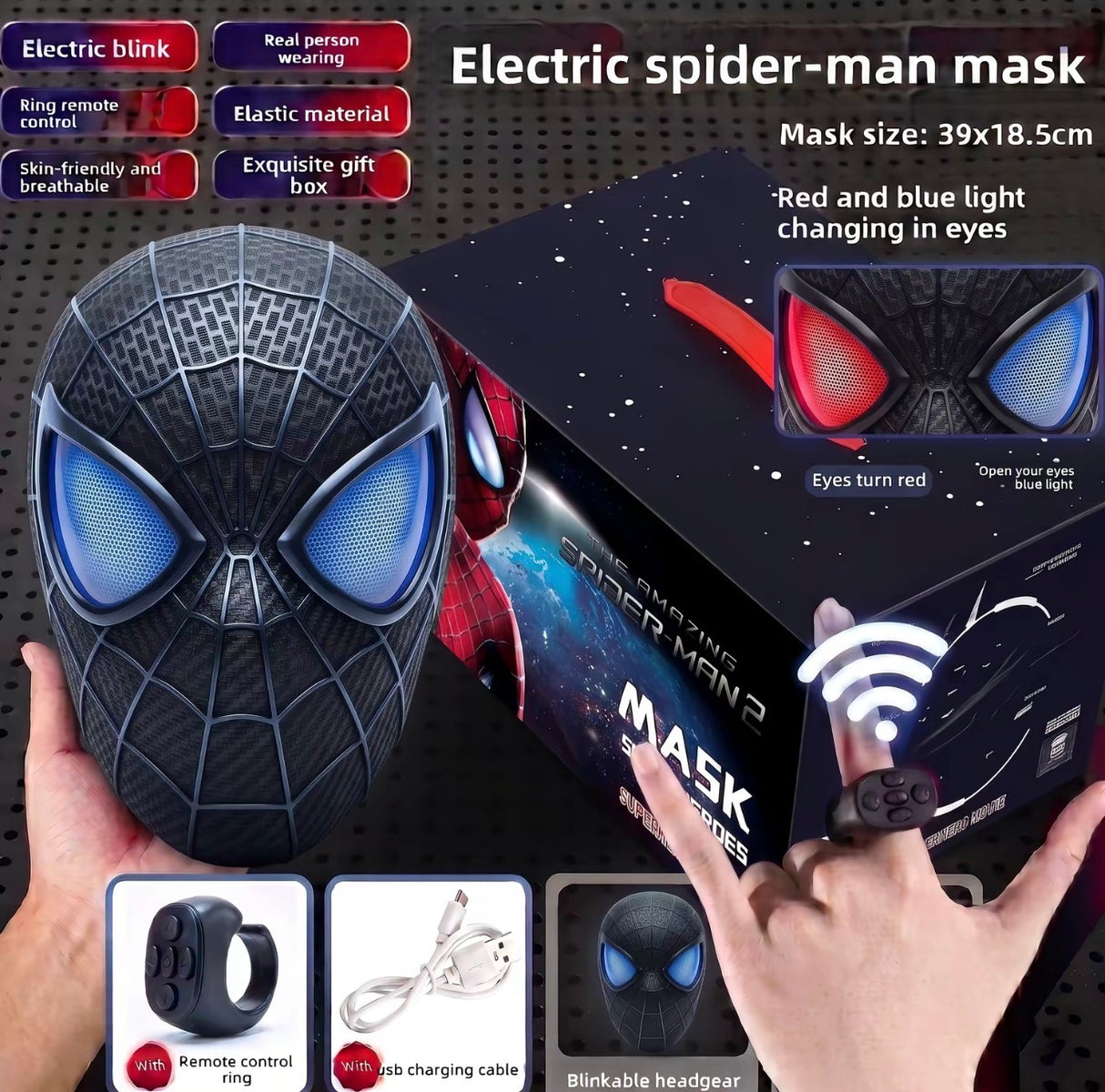 GlowHero LED Cosplay Mask