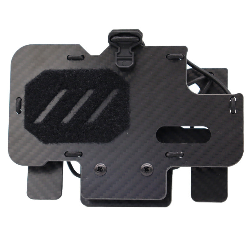 Tactical vest MOLLE system mounted carbon fiber tactical navigation board universal chest folding mobile phone carrier board - V.I.P Digital Presence