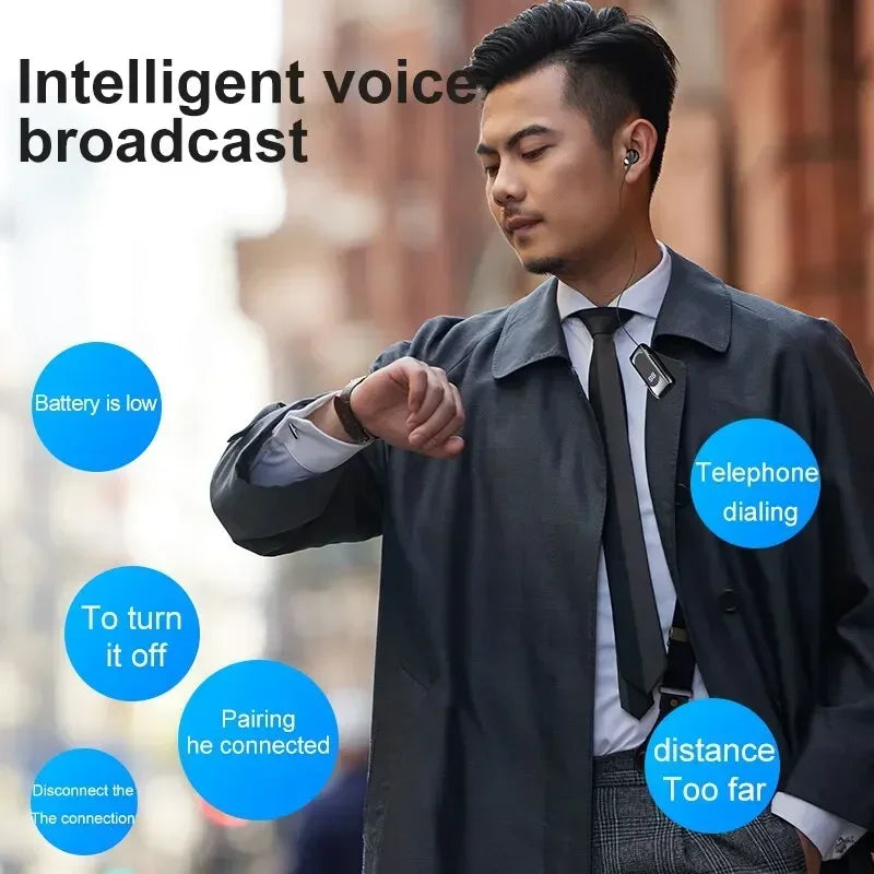 Business Sports Telescopic Cable Collar Clip 5.2 Smart Mini Bluetooth Earphones - V.I.P Digital Presence