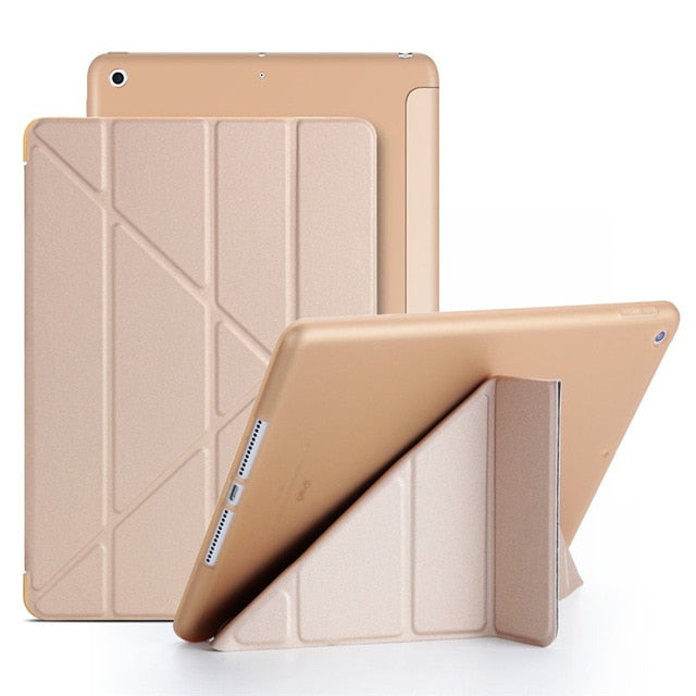 Case Cover for iPad 9.7 2017, GOLP PU Leather Magentic Smart Cover Soft TPU Back Protective Case for iPad 2018 cover A1822 A1823