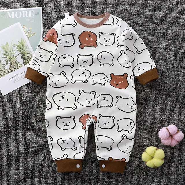 2024 Spring Autumn 0-2 Years Old Baby Romper Baby Jumpsuit Boys Girls Long-sleeved Trousers Newborn Romper Climbing Clothes - V.I.P Digital Presence