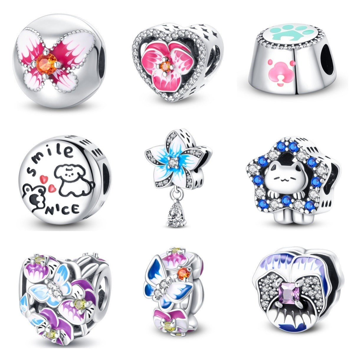 Butterfly flower thread safety bead fixing clip buckle string decoration - V.I.P Digital Presence