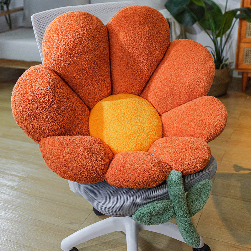 Ins Flower Cushion Office Long Sitting Waist Back Integrated Cute Seat Cushion Soft Seat Cushion Bottom Cushion Winter - V.I.P Digital Presence