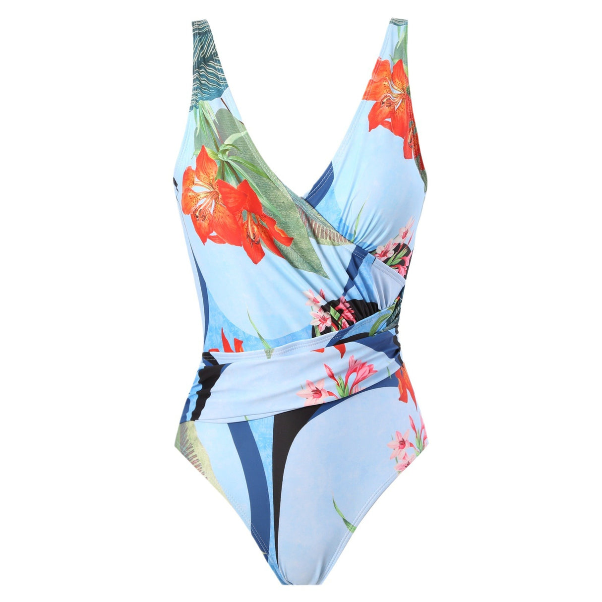 European and American conjoined vacation beach hot spring swimsuit French retro conjoined bikini - V.I.P Digital Presence