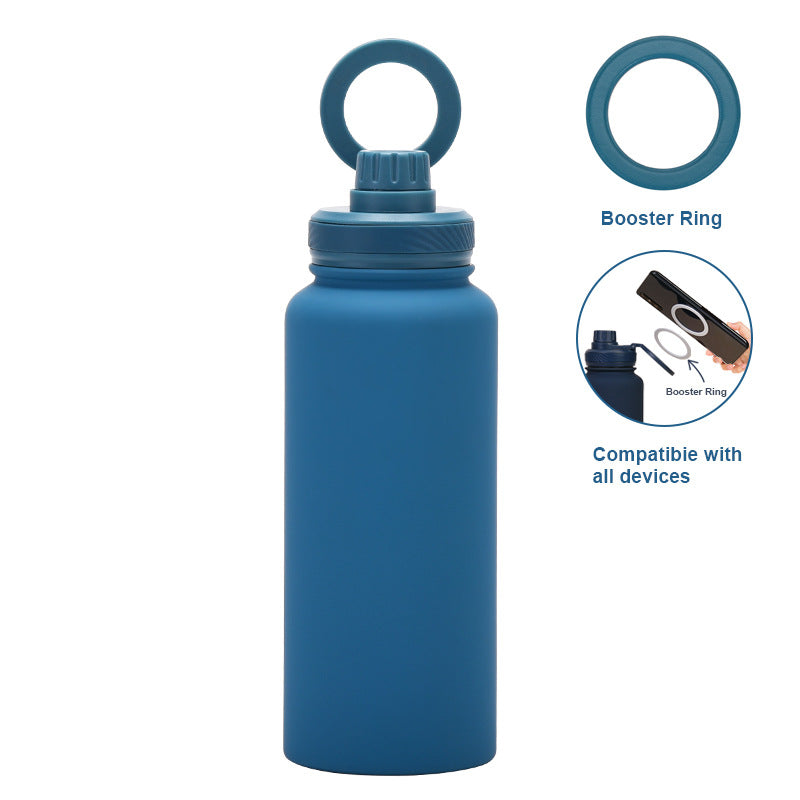 Magnetic Phone Holder Outdoor Large Capacity 1L Wide-Mouth Insulated Stainless Steel Sports Water Bottle - V.I.P Digital Presence