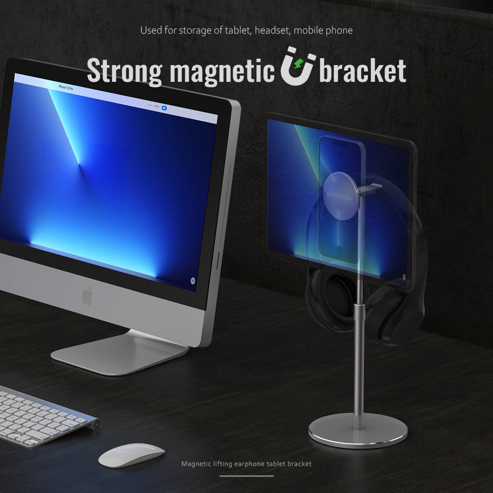 Face Disc Lift Hanging Headphone Bracket Suitable For Apple ipad Mobile Phone Tablet Universal Magnetic Bracket