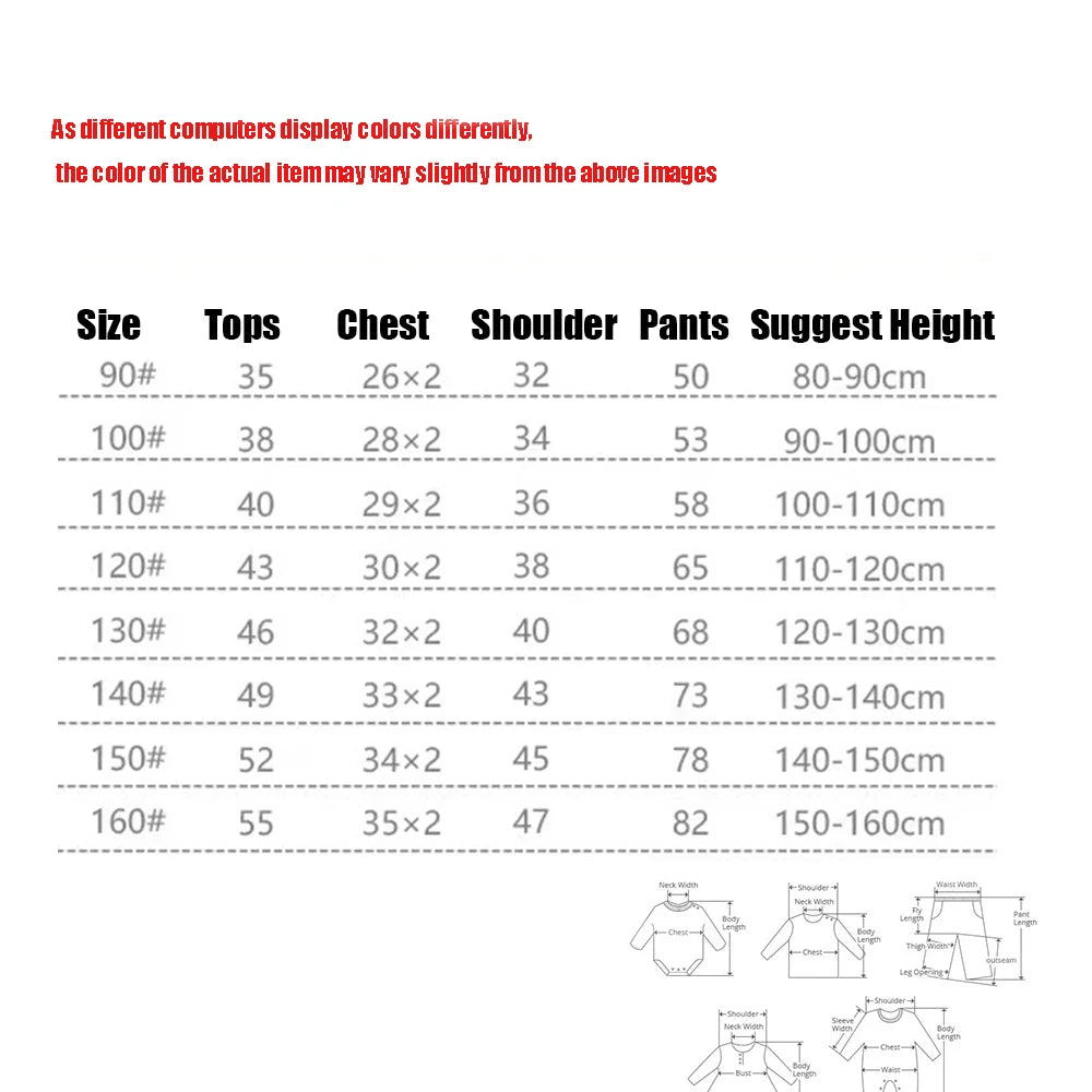 2-Piece Set Soft Cotton Pajamas Children Boys Girls Baby Spring Autumn Cartoon Long Sleeve Home Sleepwear Set 2-10Y - V.I.P Digital Presence