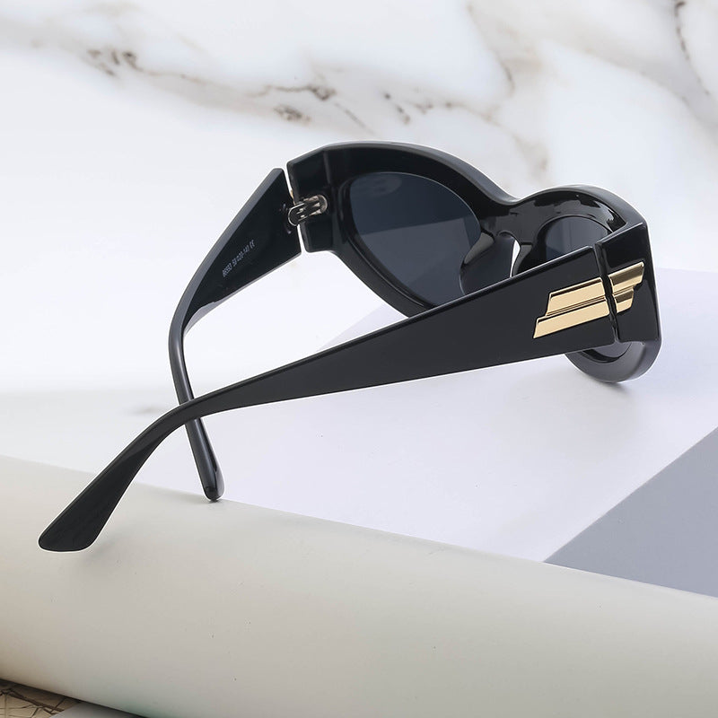 Gafas de sol con personalidad estilo punk, pequeñas y elegantes, para hombre y mujer.