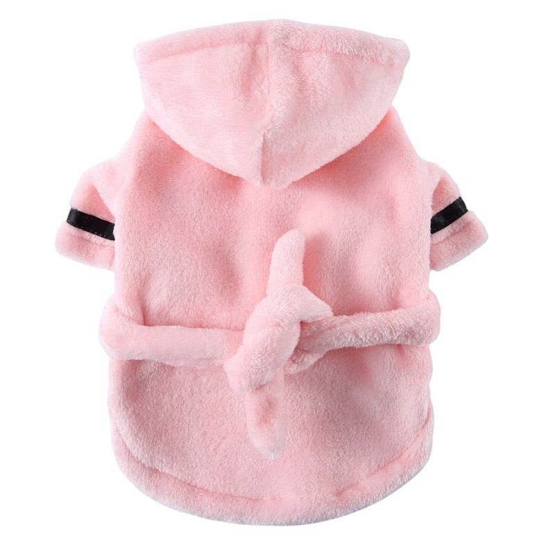 Bata de baño para mascotas, pijamas para perros, ropa de dormir, toalla de baño suave para mascotas, ropa de invierno, pijamas cálidos para cachorros, secado rápido