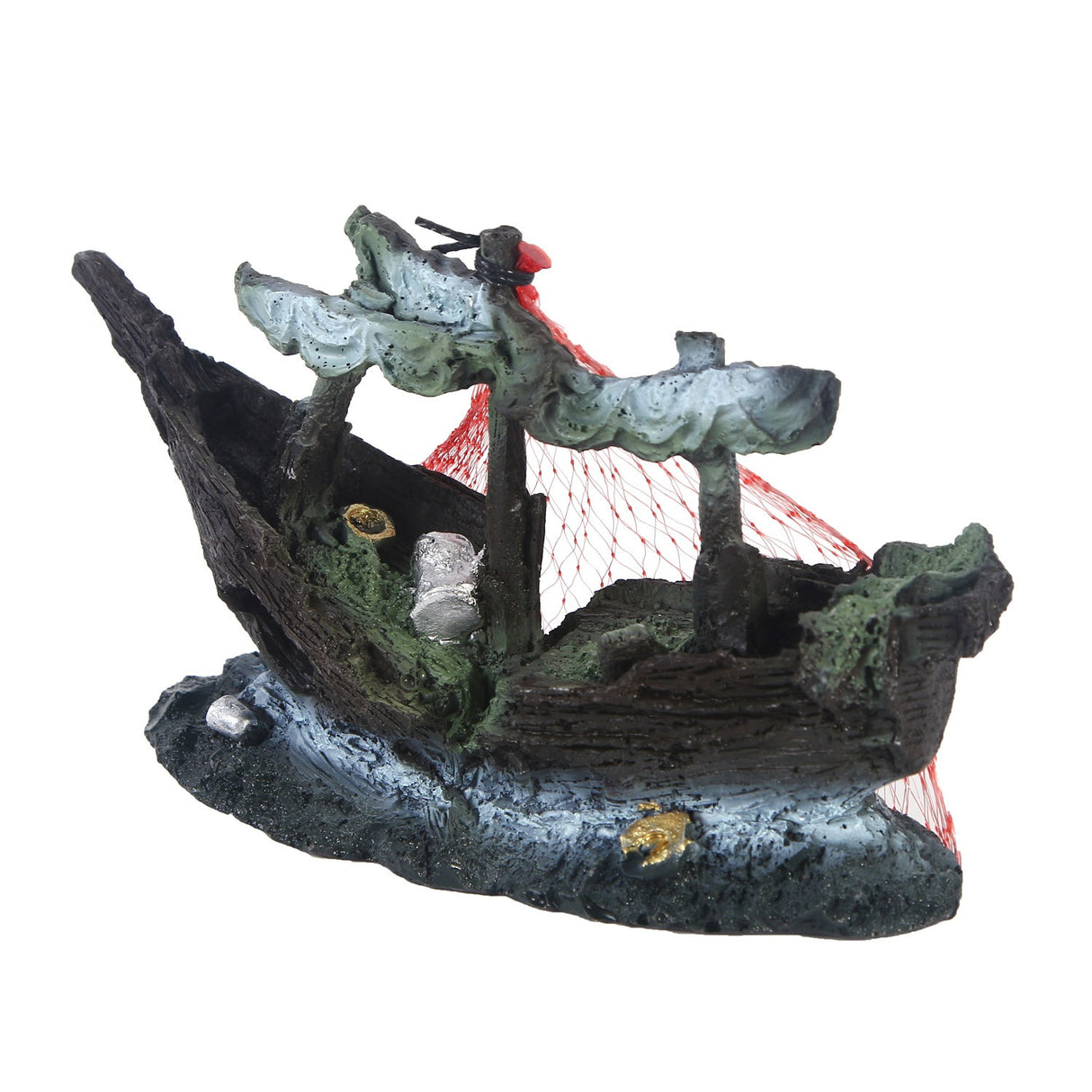 Ship fish tank resin water grass landscape decoration - V.I.P Digital Presence