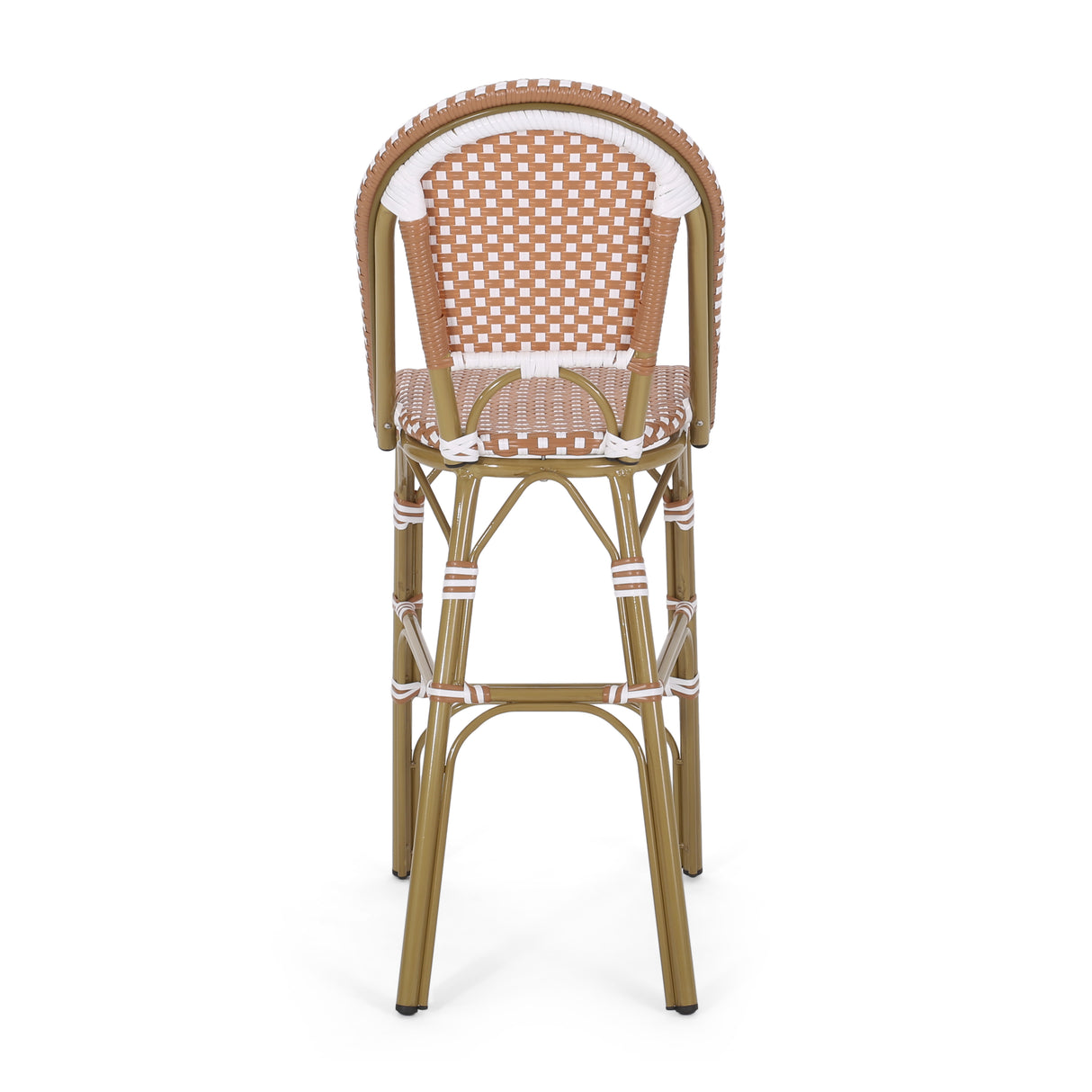 Wicker Bar Stool with Aluminum Frame (Set of 2) - V.I.P Digital Presence