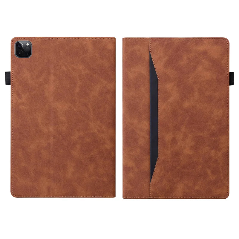 Funda para iPad Pro 11 de 13 pulgadas (2024), funda de piel sintética suave de TPU con parte trasera tipo libro para iPad Pro M4 de 11 y 13 pulgadas.