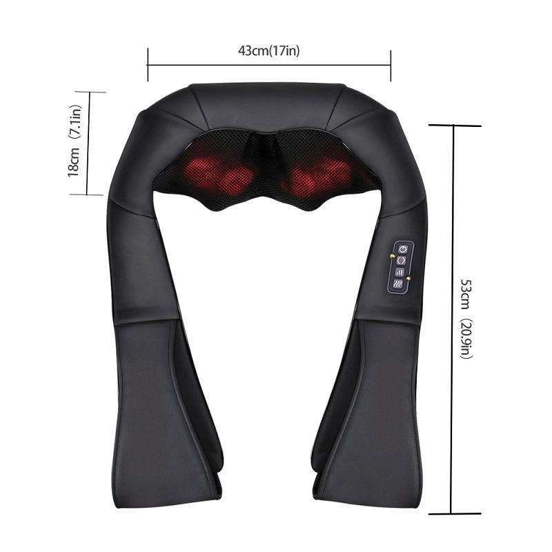 LUYAO LY-580A+1 shiatsu deep kneading heated Neck shoulder back body massager massage belt shawl massage machine - V.I.P Digital Presence