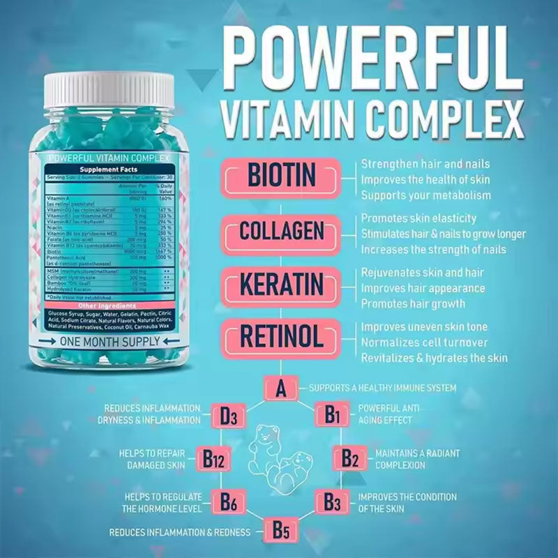 Collagen gummy hair growth biotin gummy - V.I.P Digital Presence