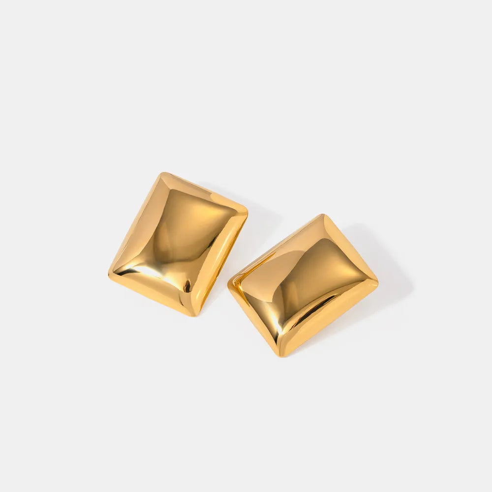 Stainless Steel Rectangular Stud Earrings - V.I.P Digital Presence