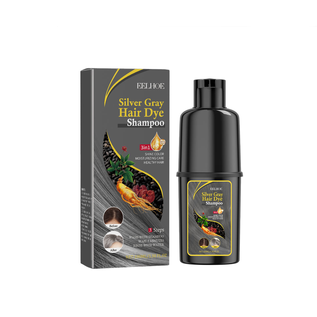 Black Hair Shampoo Series, Gentle, Non-Irritating And Moisturizing Scalp Easily Changing Color Hair Shampoo - V.I.P Digital Presence