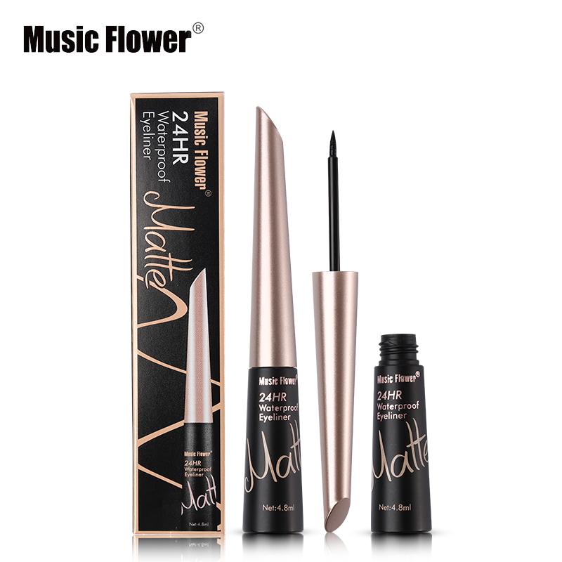 Music Flower Brand Waterproof Liqiud Eyeliner Pencil 24H Long-lasting Matte Eye Liner Delineador Black Eyelid Quick-Dry Makeup - V.I.P Digital Presence