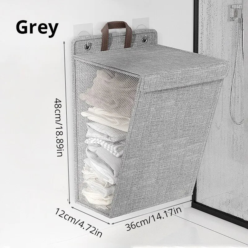 Dirty Clothes Basket Foldable Home Dormitory Dormitory Multifunctional Organization Storage Wall Hanging Basket - V.I.P Digital Presence
