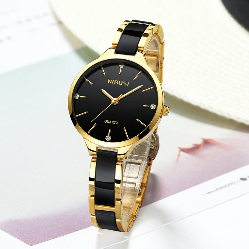 NIBOSI Luxury Ceramic Bracelet Watches Ladies Creative Quartz Watch For Women Female Clock Relogio Feminino Montre Femme 2330 - V.I.P Digital Presence