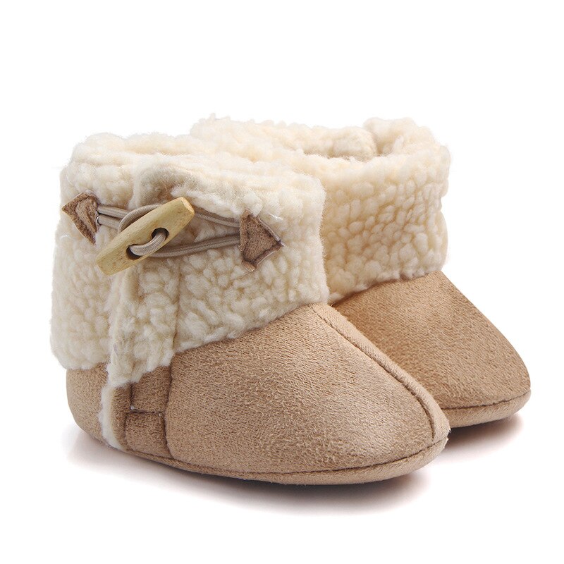 Fashion Winter Baby Boots Infant Girls Boys Warm Ankle Snow Boots Toddler Fur Plush Insole Buckle Boots Shoes - V.I.P Digital Presence