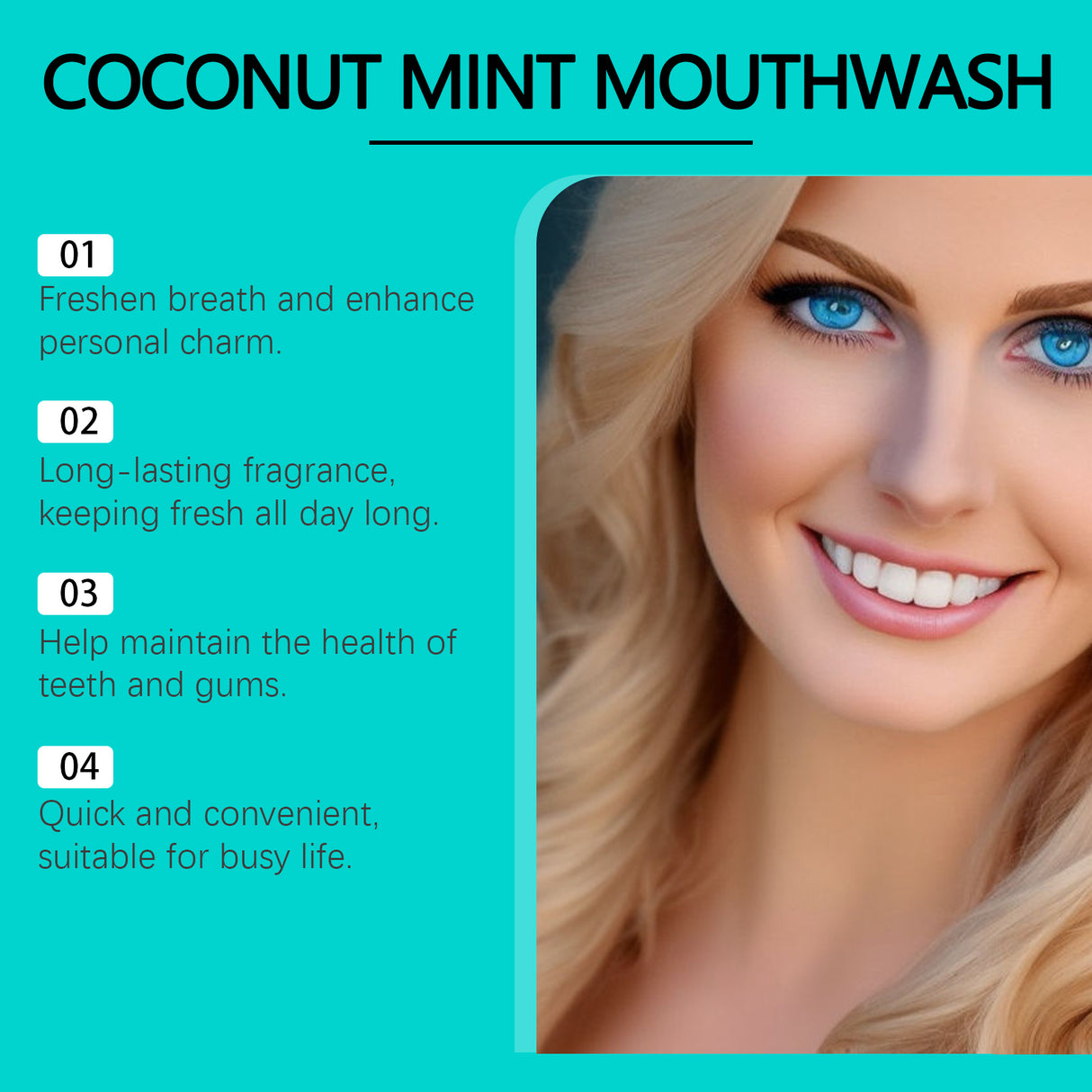 Coconut Mint Mouthwash Remove Stains, Freshen Breath And Clean Teeth With Convenient Care Mouthwash - V.I.P Digital Presence