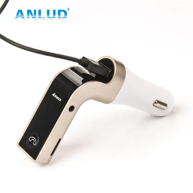ANLUD Multifunction 4-in-1 CAR G7 Bluetooth FM Transmitter USB Flash Drives TF Music Player Car Kit USB Car Charger - V.I.P Digital Presence