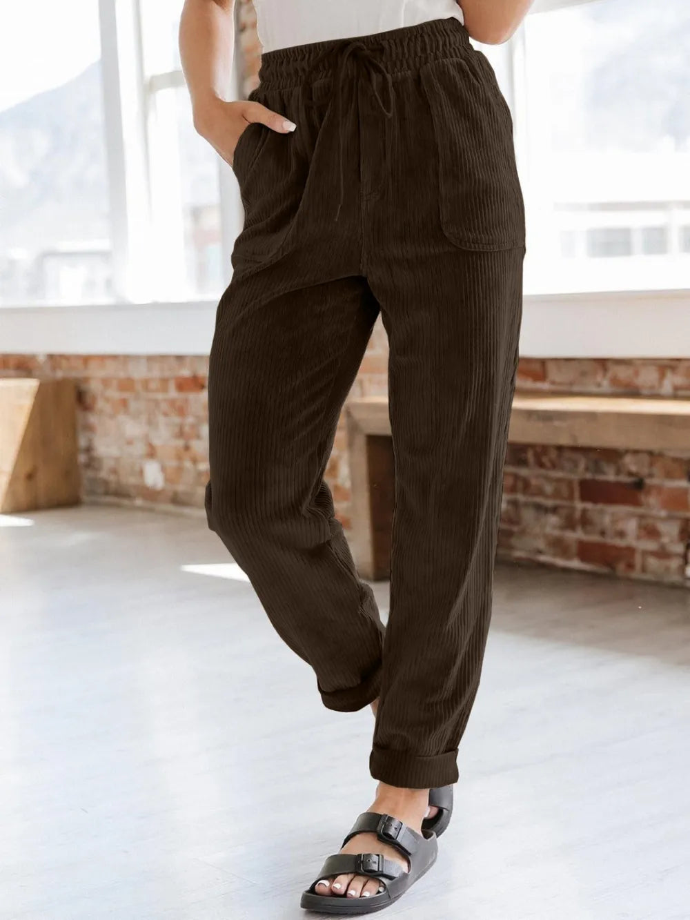 Drawstring Pants with Pockets - V.I.P Digital Presence