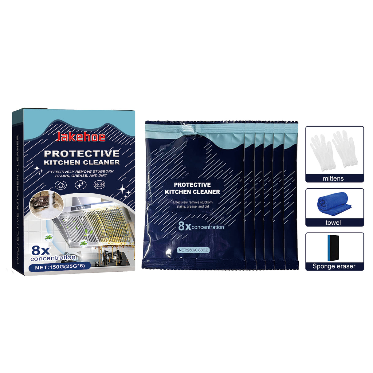 Kitchen Cleaning Detergent Powder, Stove Hood Kitchen Utensils Heavy Oil Cleaning Decontamination Detergent - V.I.P Digital Presence