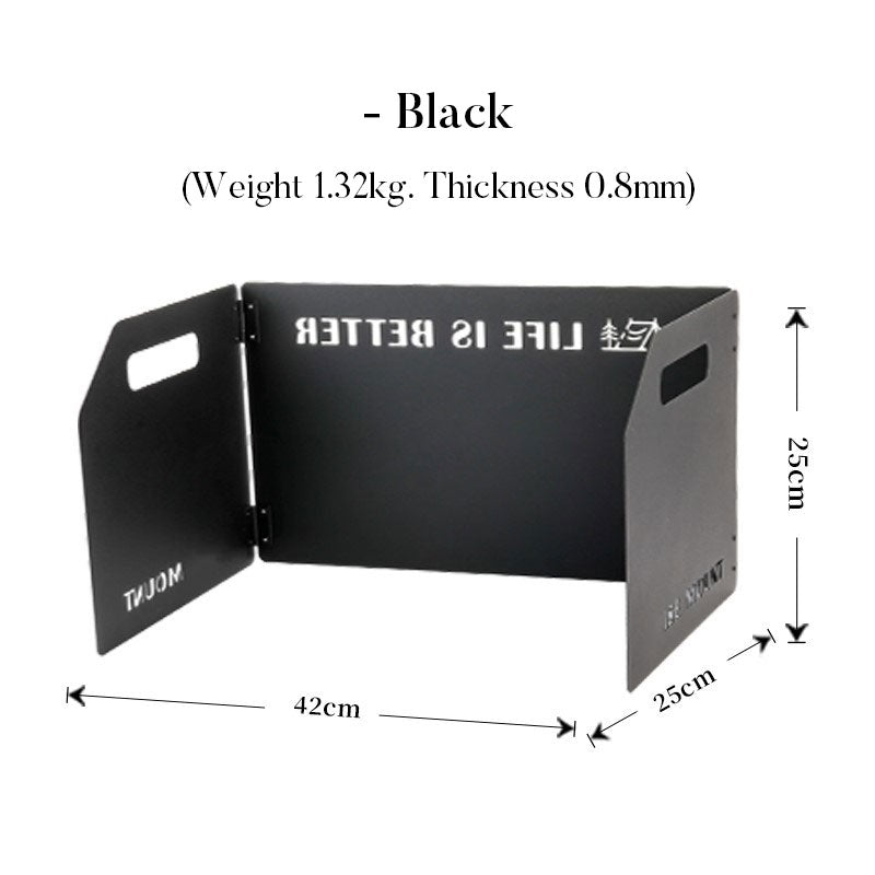 Outdoor stove enclosure wind shield camping wind shield shielding plate cassette stove folding gas stove stove wind shield - V.I.P Digital Presence