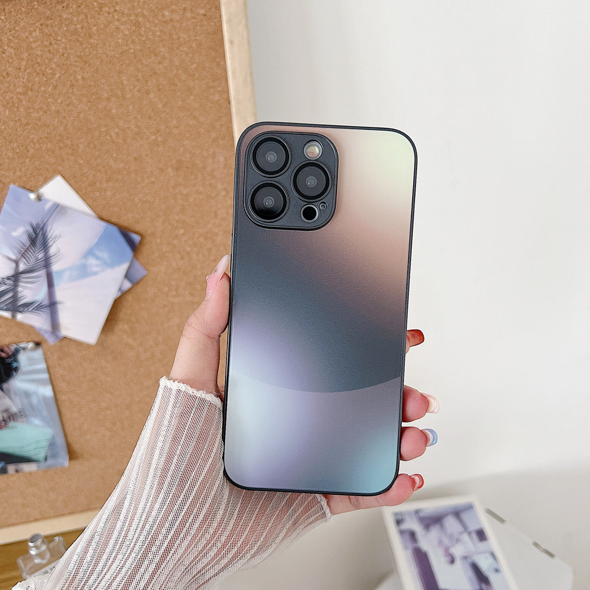 IPhone15 phone case gradient color matte suitable for Apple 14pro with lens film 13 anti drop protective cover - V.I.P Digital Presence