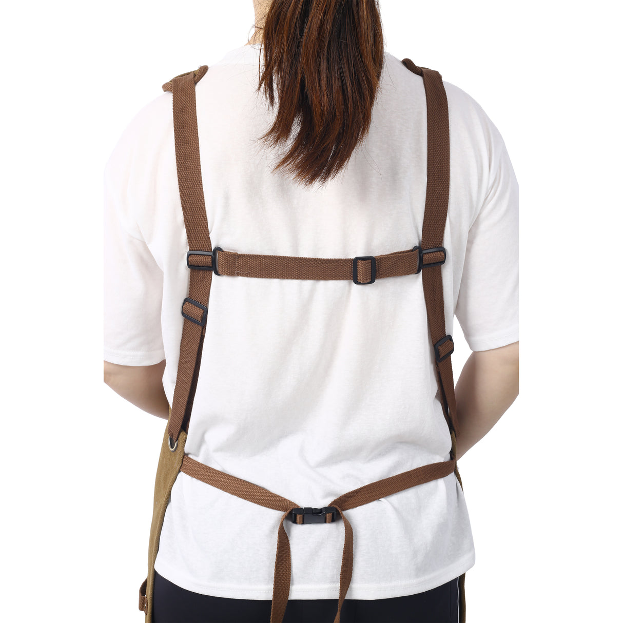 Long heavy-duty canvas tool apron, carpenter apron, carpenter 16 ounces, fully adjustable, no need for waxing - V.I.P Digital Presence