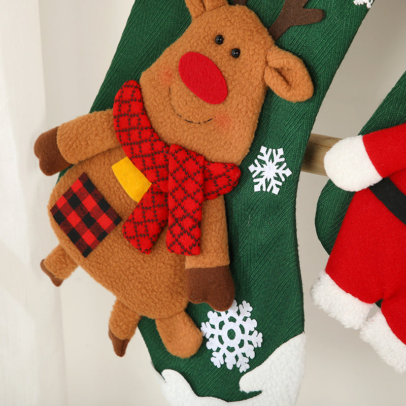 Christmas Day Decoration Cartoon Old Man Elk Snowman Window Decoration Cute Home Christmas Style Gift Bag Hanging Socks - V.I.P Digital Presence