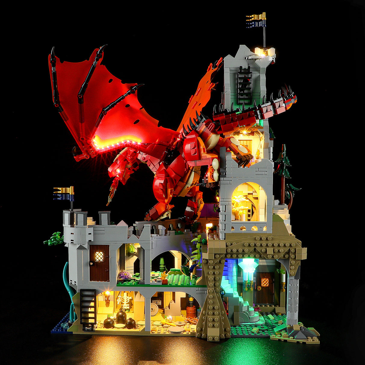 21348 Dragon and Dungeon Red Dragon Legend LED Lighting Building Blocks Toys Decorative Lights Gift - V.I.P Digital Presence