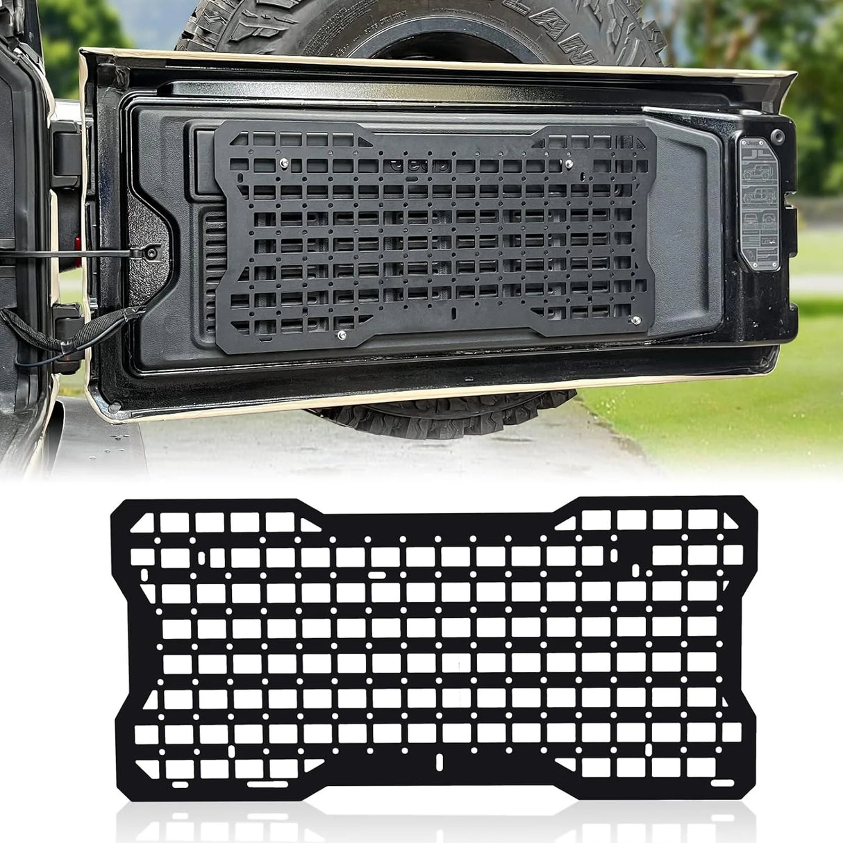 JK&JL Tailgate Tactical Panel for Wrangler Tailgate Tool Kit/JL Organizer Racks Compatible with Jeep Wrangler 2007-2022 JK JKU & - V.I.P Digital Presence