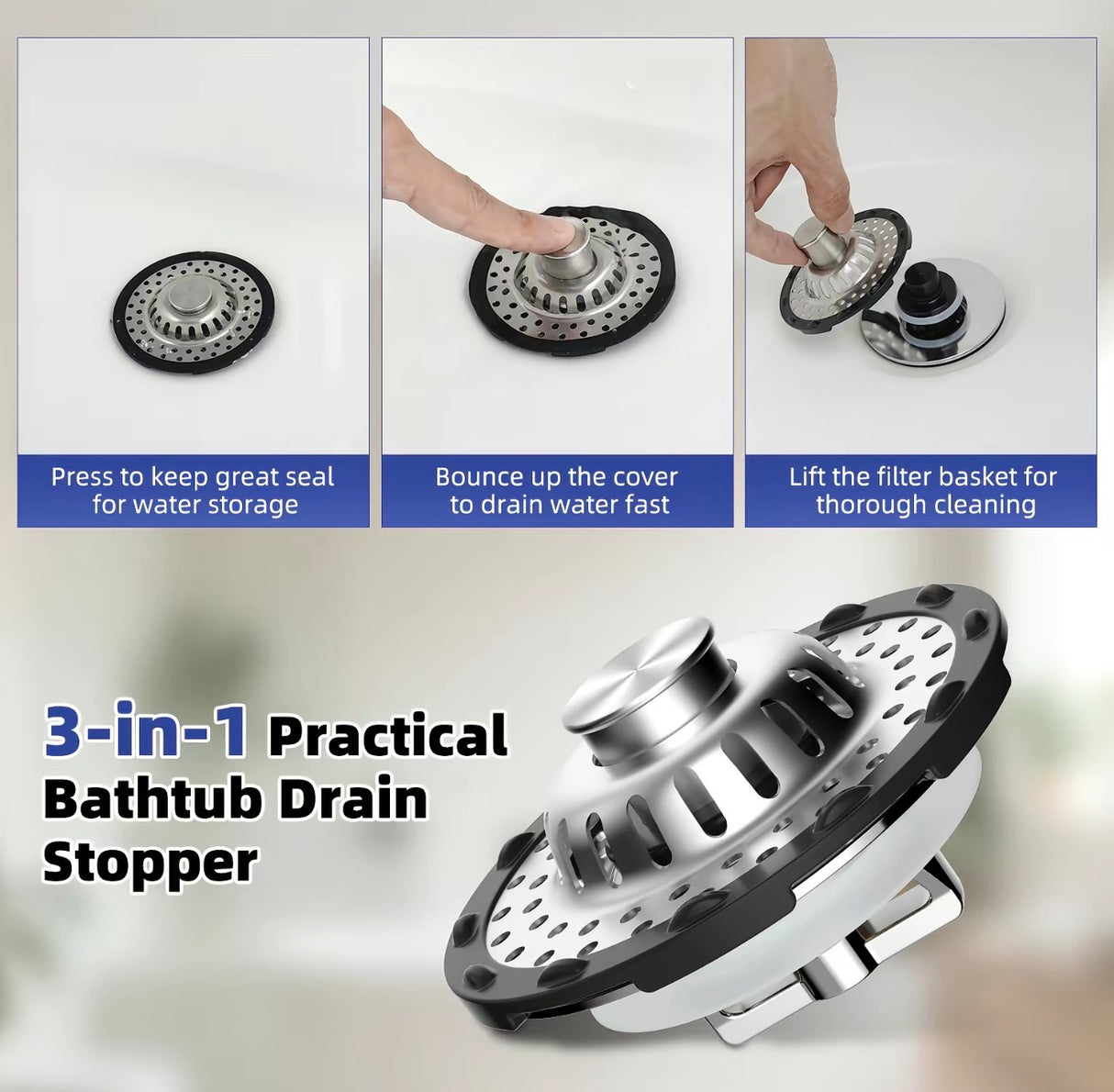 DrainGuard Sink Stopper