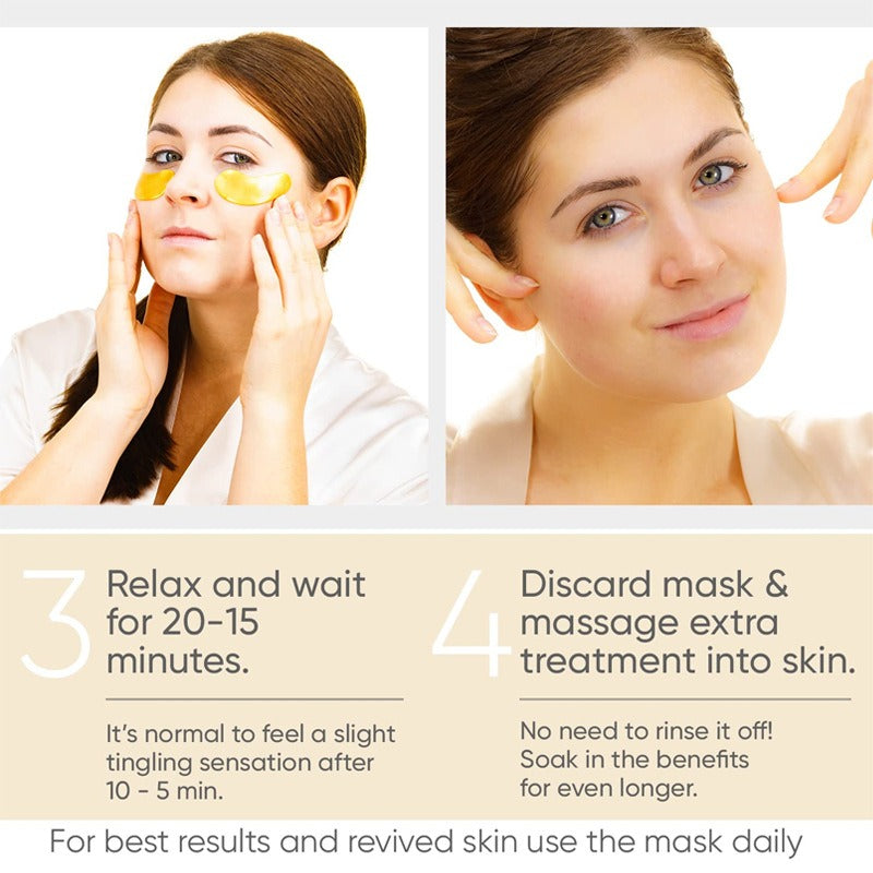 GOLD EYE MASK Gold eye mask to remove eye bags, reduce fine lines and moisturize eye patches - V.I.P Digital Presence