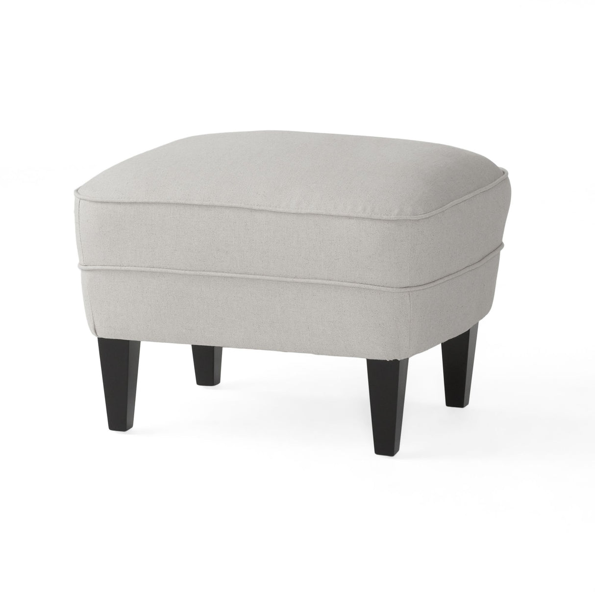 Modern light grey fabric club chair and Ottoman set, stylish cushioned armchair, paired with Ottoman style - V.I.P Digital Presence