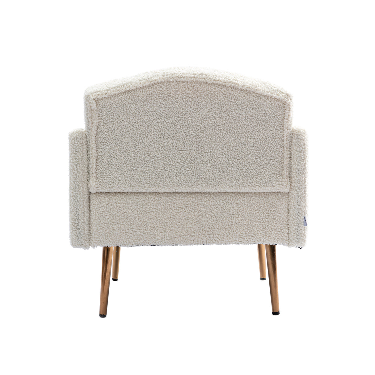 COOLMORE modern style armchair, plush decorative fabric armchair with golden metal legs (white teddy bear) - V.I.P Digital Presence