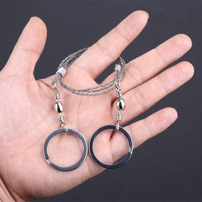 1 motosierra manual nueva, sierra de marquetería de seguridad para supervivencia, sierra de alambre de acero para emergencias al aire libre, kit de caza y acampada, equipo de bolsillo.