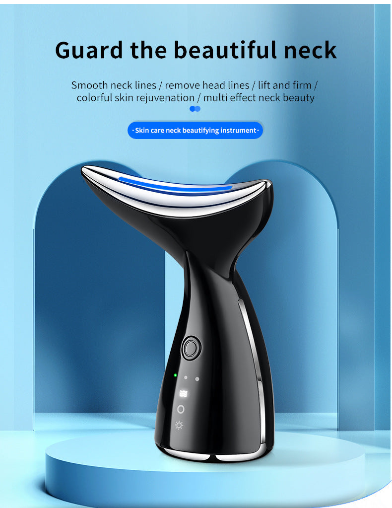 Neck Beautifying Instrument Fishtail Neck Massage To Remove Fine Lines With Color Light Micro Current Can Heat Swan Neck Electric Massage - V.I.P Digital Presence