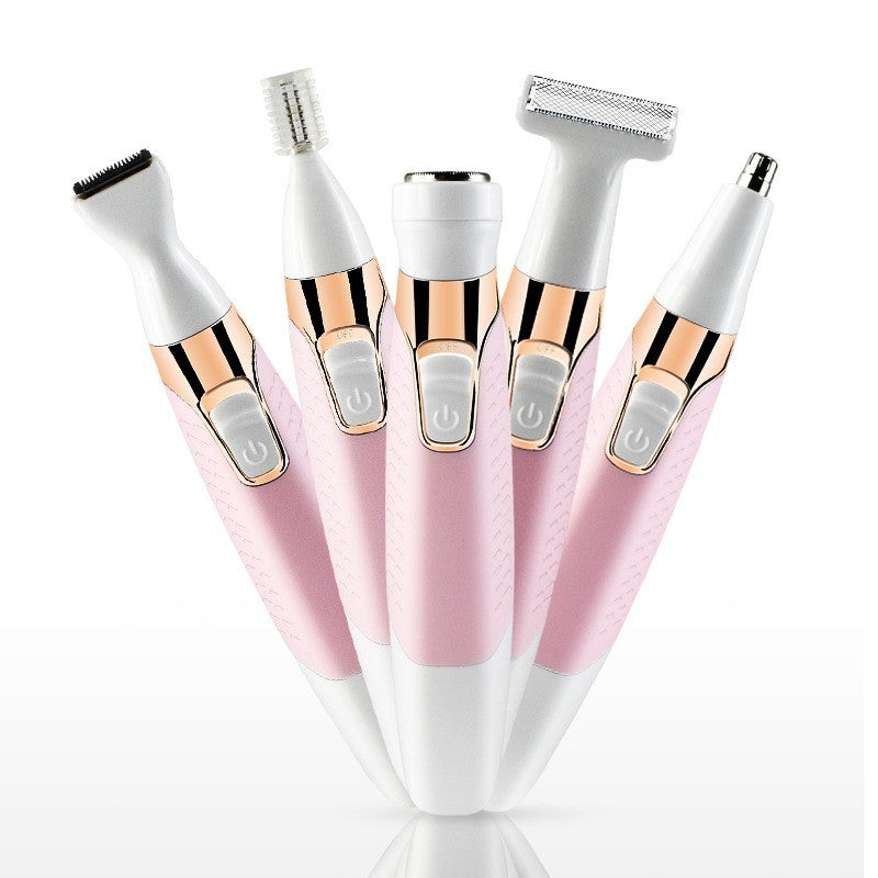 5 in 1 Electric Lady Shaver Eyebrow Trimmer Armpit Hair Leg Hair Scraper Hair Remover - V.I.P Digital Presence