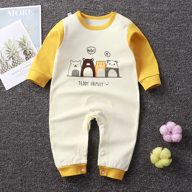 2024 Spring Autumn 0-2 Years Old Baby Romper Baby Jumpsuit Boys Girls Long-sleeved Trousers Newborn Romper Climbing Clothes - V.I.P Digital Presence