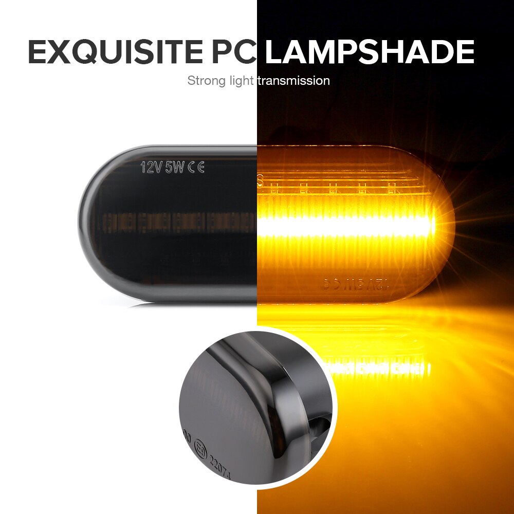 2pieces Led Dynamic Side Marker Turn Signal Light For Volkswagen VW Bora Golf 3 4 Passat 3BG Polo SB6 SEAT Ibiza Leon Skoda Ford - V.I.P Digital Presence