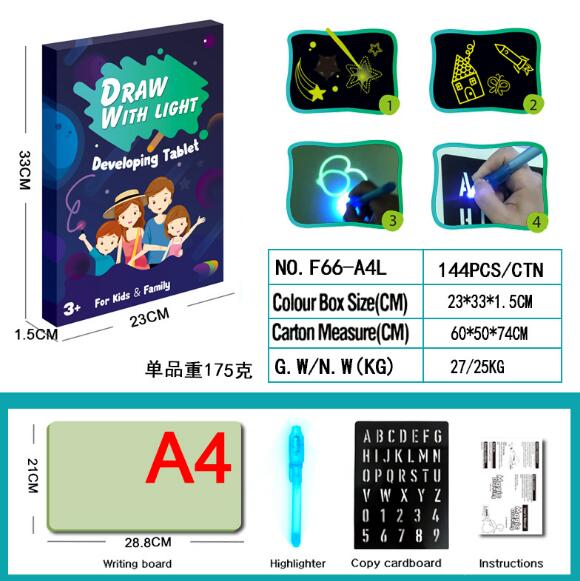 Draw With Light Fun Glowing Paint Glow Light Tablet Draw With Light Fun And Developing Toy - V.I.P Digital Presence