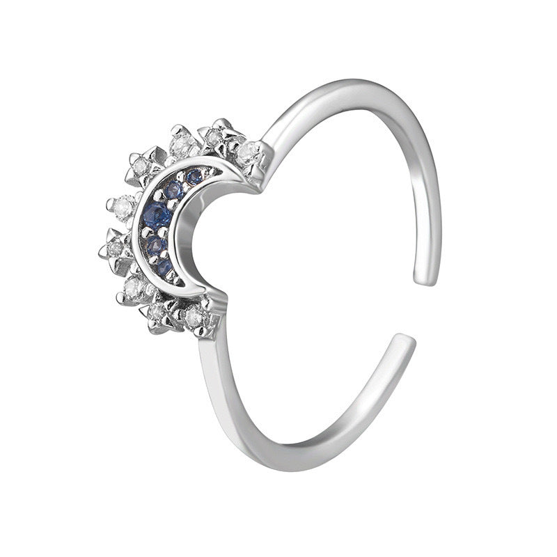 European and American personality simple design sun and moon folding ring female couple ring - V.I.P Digital Presence