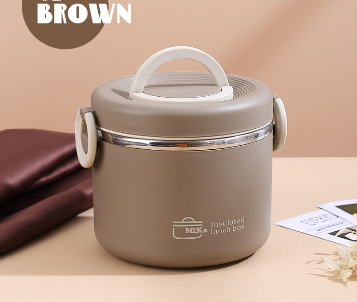 Portable simple stainless steel insulated lunch box with lid - V.I.P Digital Presence