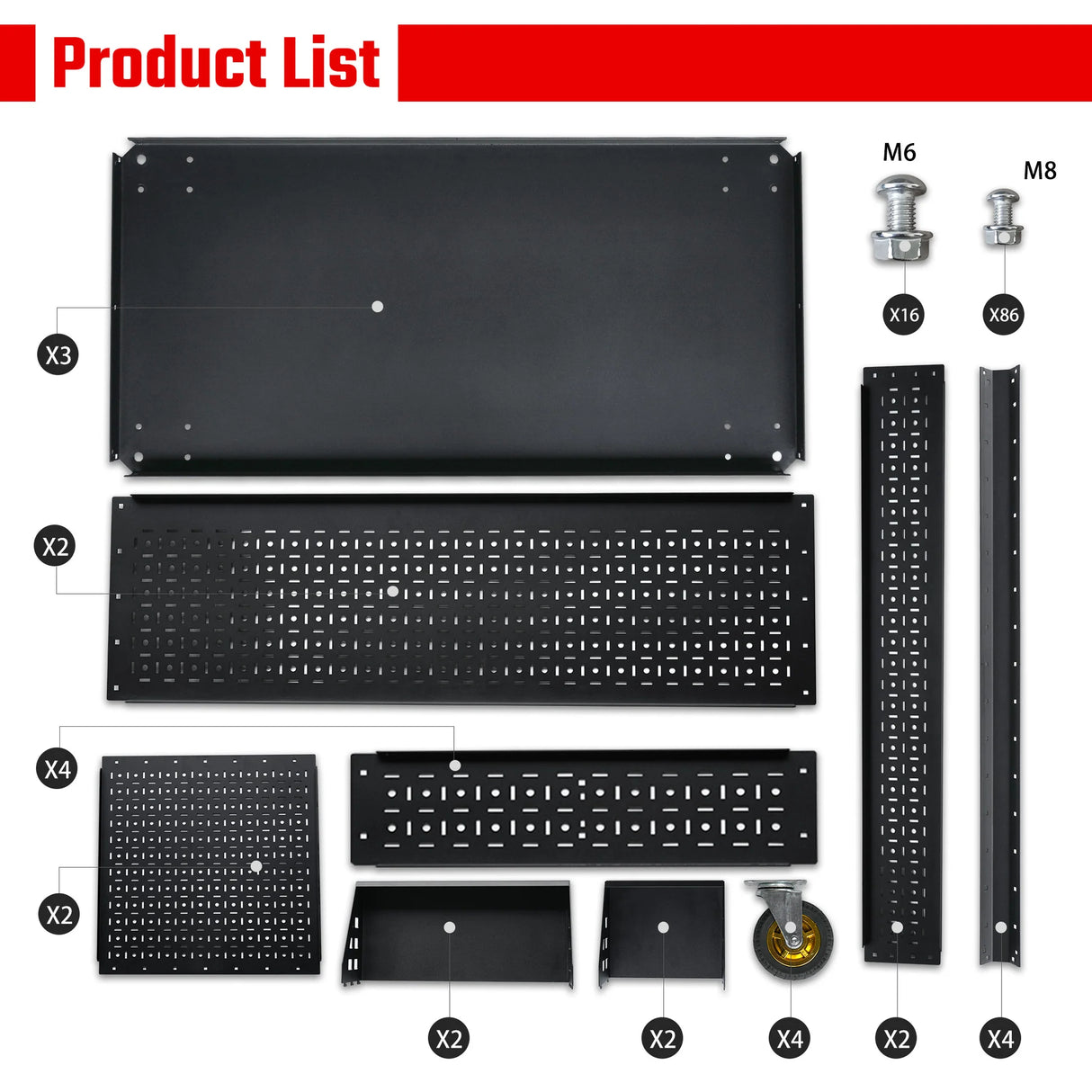 3-Tier Adjustable Rolling Tool Cart | Garage & Workshop Organizer w/ Steel Pegboard - V.I.P Digital Presence